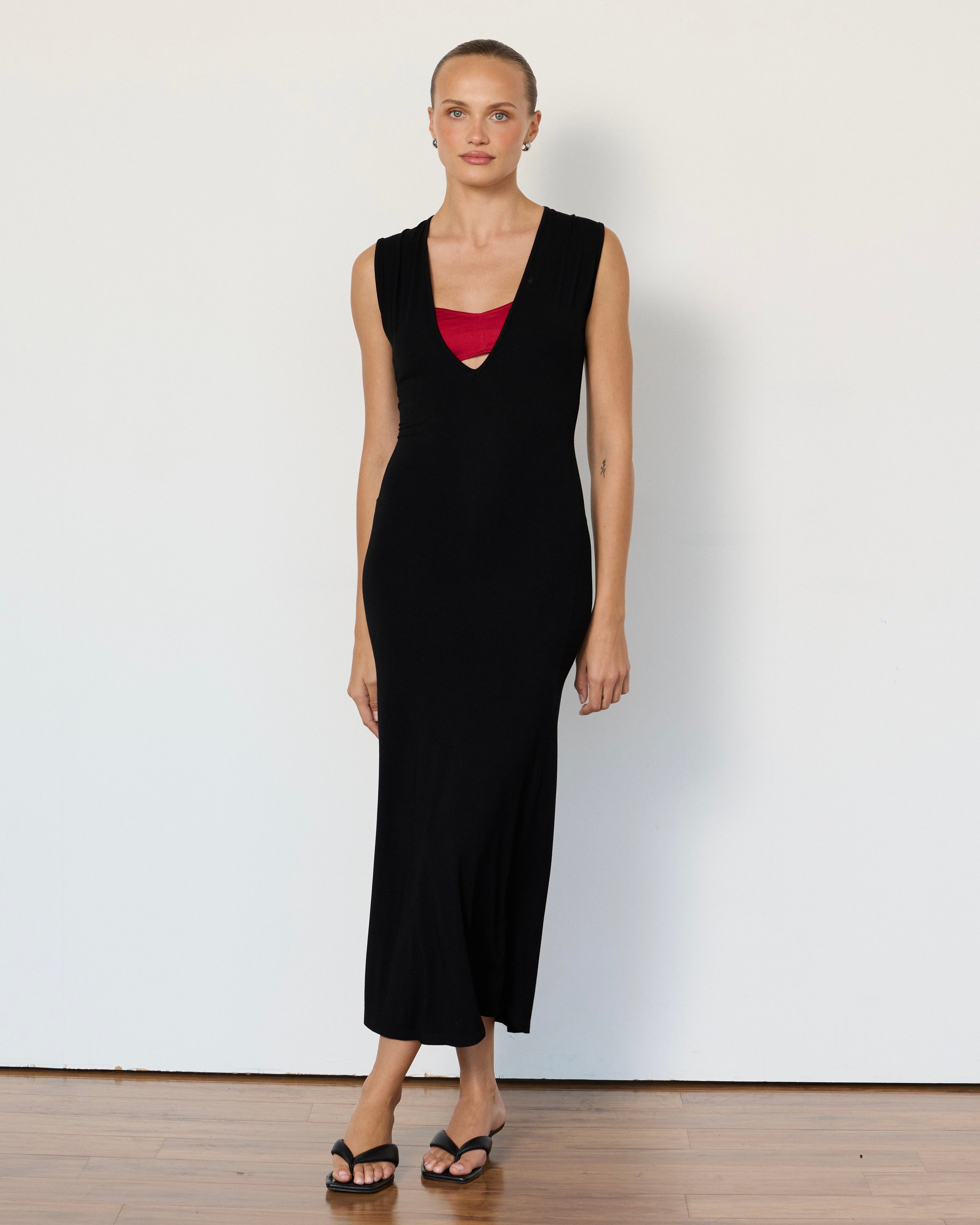 Tate Plunge Midi Dress