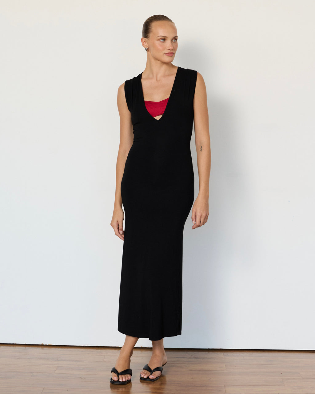 Tate Plunge Midi Dress